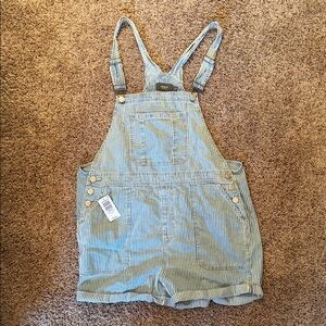 NWT Torrid Loose Vintage Rail Stripe Stretch Shortall - Size 12